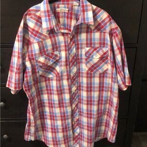 Roper Plaid Button front shirt Men 2XL